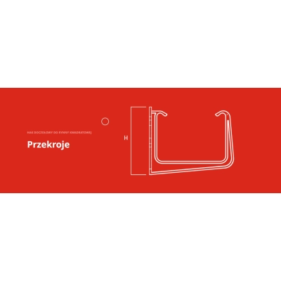 KROP Hak doczołowy PVC do rynny kwadratowej 135 mm